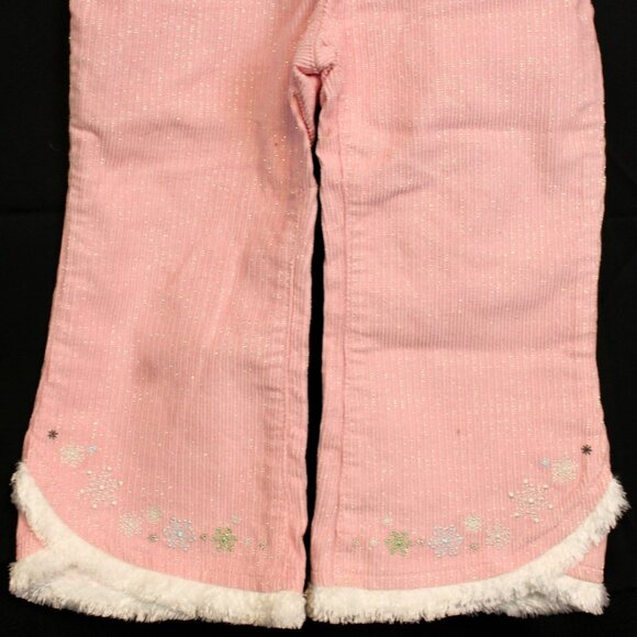2007 Gymboree Baby Snow Princess 18 24 M Pink Corduroy Pants Snowflakes Sparkle - Picture 2 of 14